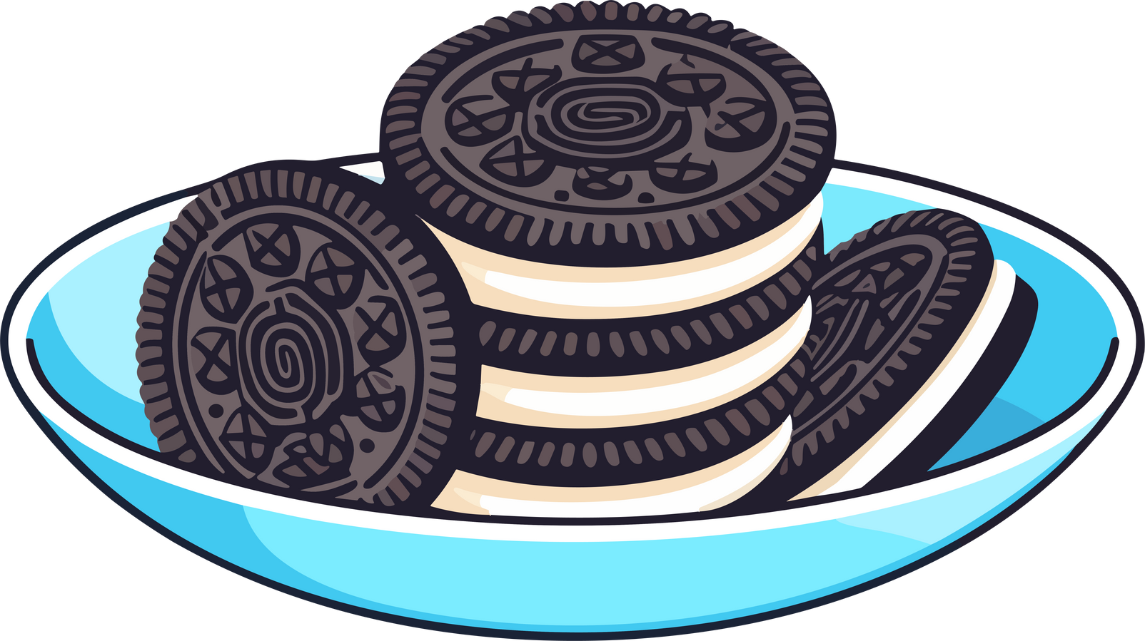 Bowl of Oreos Illustration